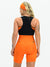 Women's Cycling Bib Shorts - Orange Golden by Savancini (2420)
