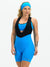 Women's Cycling Bib Shorts - Turquoise Blue Golden by Savancini (2420)