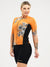 Women's Long Sleeve Cycling Jersey - Flowers Orange by Savancini (3309)