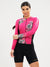 Women's Long Sleeve Cycling Jersey - Flowers Pink by Savancini (3309)