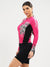 Women's Long Sleeve Cycling Jersey - Flowers Pink by Savancini (3309)