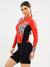 Women's Long Sleeve Cycling Jersey - Flowers Red by Savancini (3309)