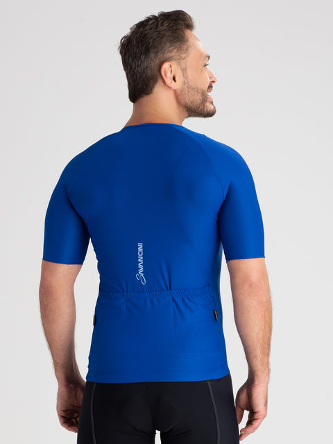 Savancini Blue Pro fit Men’s Cycling Jersey (4110)