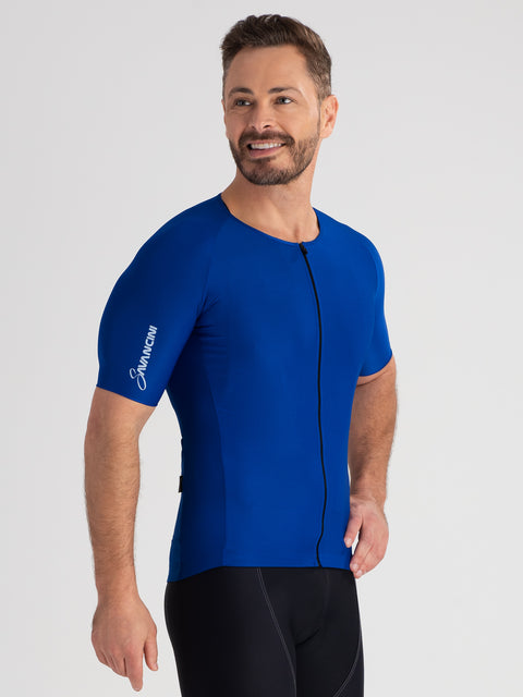 Savancini Blue Pro fit Men’s Cycling Jersey (4110)