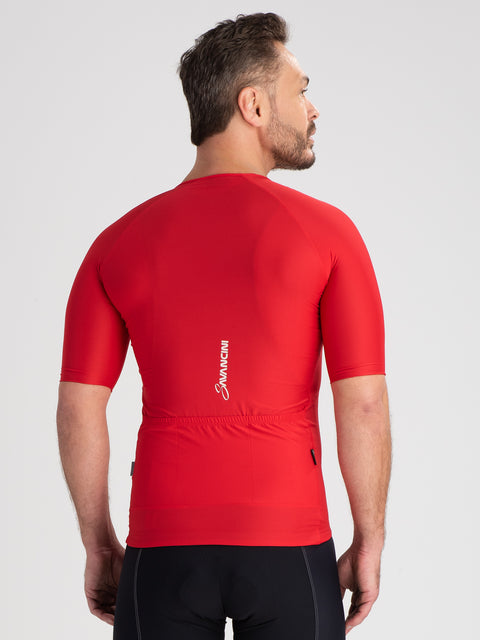 Savancini Red Pro fit Men’s Cycling Jersey (4110)
