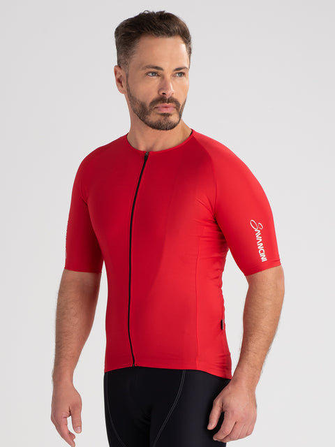 Savancini Red Pro fit Men’s Cycling Jersey (4110)