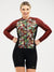 Women's Long Sleeve Cycling Jersey - Flowers Jungle by Savancini (3309)
