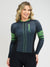 Women's Long-Sleeve Cycling Jersey Evolution Green by Savancini (3309)