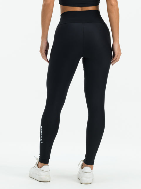 Savancini Aerobic Polyamide Black Legging (F354)