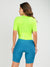 Women's Cycling Skinsuit - Gel Padding - Atlantis and Yellow by Savancini (SP470)