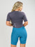 Women's Cycling Skinsuit - Gel Padding - Atlantis and Charcoal by Savancini (SP470)