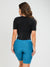 Women's Cycling Skinsuit - Gel Padding - Atlantis and Black by Savancini (SP470)