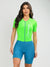 Women's Cycling Skinsuit - Gel Padding - Atlantis and Green by Savancini (SP470)