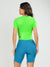 Women's Cycling Skinsuit - Gel Padding - Atlantis and Green by Savancini (SP470)
