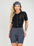 Women's Cycling Skinsuit - Gel Padding - Charcoal and Black Supreme by Savancini (SP470)