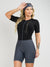 Women's Cycling Skinsuit - Gel Padding - Charcoal and Black Supreme by Savancini (SP470)