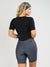 Women's Cycling Skinsuit - Gel Padding - Charcoal and Black Supreme by Savancini (SP470)