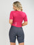Women's Cycling Skinsuit - Gel Padding - Charcoal and Racy Supreme by Savancini (SP470)
