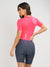 Women's Cycling Skinsuit - Gel Padding - Charcoal and Pink Supreme by Savancini (SP470)
