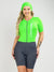 Women's Cycling Skinsuit - Gel Padding - Charcoal and Green Supreme by Savancini (SP470)