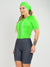 Women's Cycling Skinsuit - Gel Padding - Charcoal and Green Supreme by Savancini (SP470)