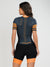 Women's Cycling Skinsuit - Gel Padding - Gray and Orange Evolution Savancini (3470)