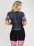 Women's Cycling Skinsuit - Gel Padding - Gray and Rose Evolution Savancini (3470)