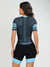 Women's Cycling Skinsuit - Gel Padding - Gray and Blue Evolution Savancini (3470)