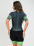 Women's Cycling Skinsuit - Gel Padding - Gray and Green Evolution Savancini (3470)