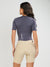 Women's Cycling Skinsuit - Gel Padding - Sand and Charcoal by Savancini (SP470)