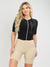 Women's Cycling Skinsuit - Gel Padding - Sand and Black by Savancini (SP470)