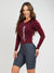 Women's Cycling Skinsuit - Gel Padding - Long Sleeve in Sand and Burgundy by Savancini (SP460)
