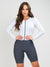 Women's Cycling Skinsuit - Gel Padding - Long Sleeve Charcoal and White Supreme Savancini (SP460)