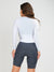 Women's Cycling Skinsuit - Gel Padding - Long Sleeve Charcoal and White Supreme Savancini (SP460)