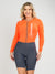 Women's Cycling Skinsuit - Gel Padding - Long Sleeve Charcoal and Orange Supreme Savancini (SP460)