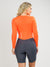 Women's Cycling Skinsuit - Gel Padding - Long Sleeve Charcoal and Orange Supreme Savancini (SP460)