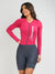 Women's Cycling Skinsuit - Gel Padding - Long Sleeve Charcoal and Racy Savancini (SP460)