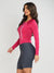 Women's Cycling Skinsuit - Gel Padding - Long Sleeve Charcoal and Racy Savancini (SP460)