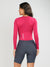 Women's Cycling Skinsuit - Gel Padding - Long Sleeve Charcoal and Racy Savancini (SP460)