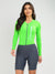 Women's Cycling Skinsuit - Gel Padding - Long Sleeve in Charcoal and Green Supreme by Savancini (SP460)