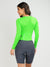 Women's Cycling Skinsuit - Gel Padding - Long Sleeve in Charcoal and Green Supreme by Savancini (SP460)