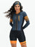 Women's Long Sleeve Cycling Skinsuit - Gel Padding - Gray and Orange Evolution Savancini (3460)