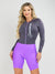 Women's Cycling Skinsuit - Gel Padding - Long Sleeve in Magic and Charcoal by Savancini (SP460)