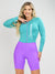 Women's Cycling Skinsuit - Gel Padding - Long Sleeve in Magic and Tame by Savancini (SP460)