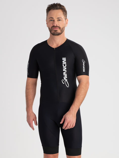 Men's Cycling Skinsuit Fit Pro Black Savancini (4770)