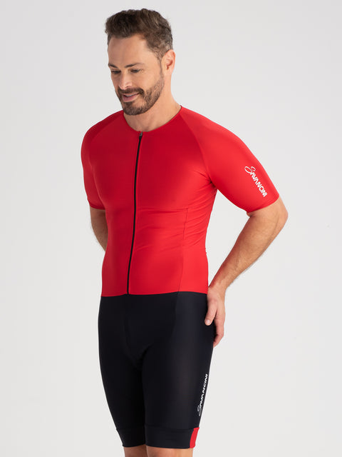 Men's Cycling Skinsuit Fit Pro Red Savancini (4770)