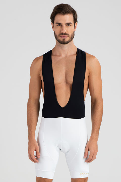 Savancini White Men´s Cycling Bibs (2010)