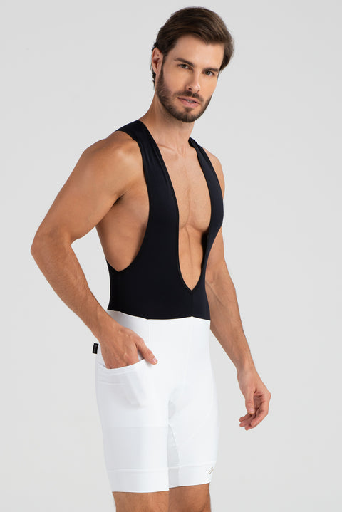 Savancini White Men´s Cycling Bibs (2010)