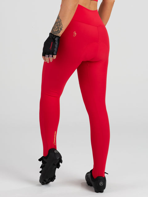 Savancini Women´s Red Cycling Tights (2350)