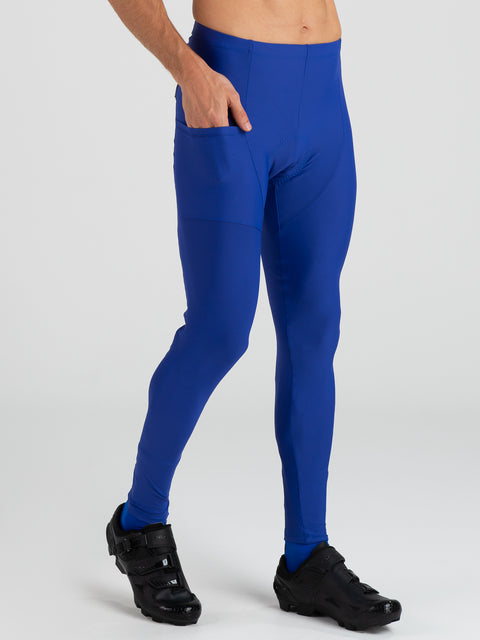 Savancini Men’s Blue Cycling Tights (2030)